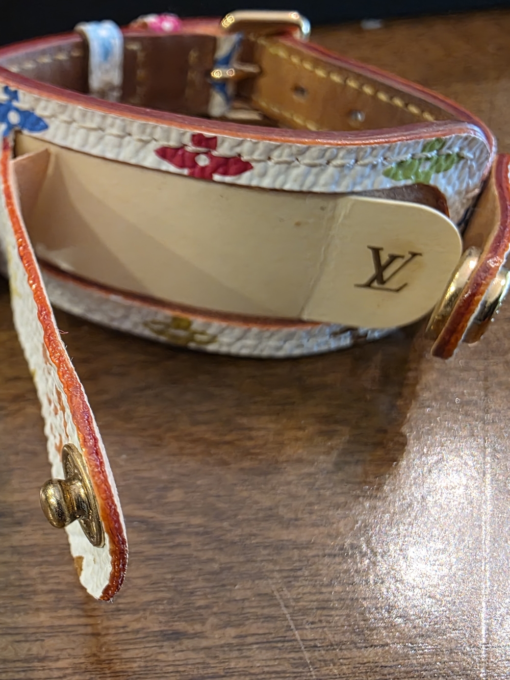 Louis Vuitton Takashi Murakami Multicolor Monogram ID Bracelet Authentic - Picture 6 of 9
